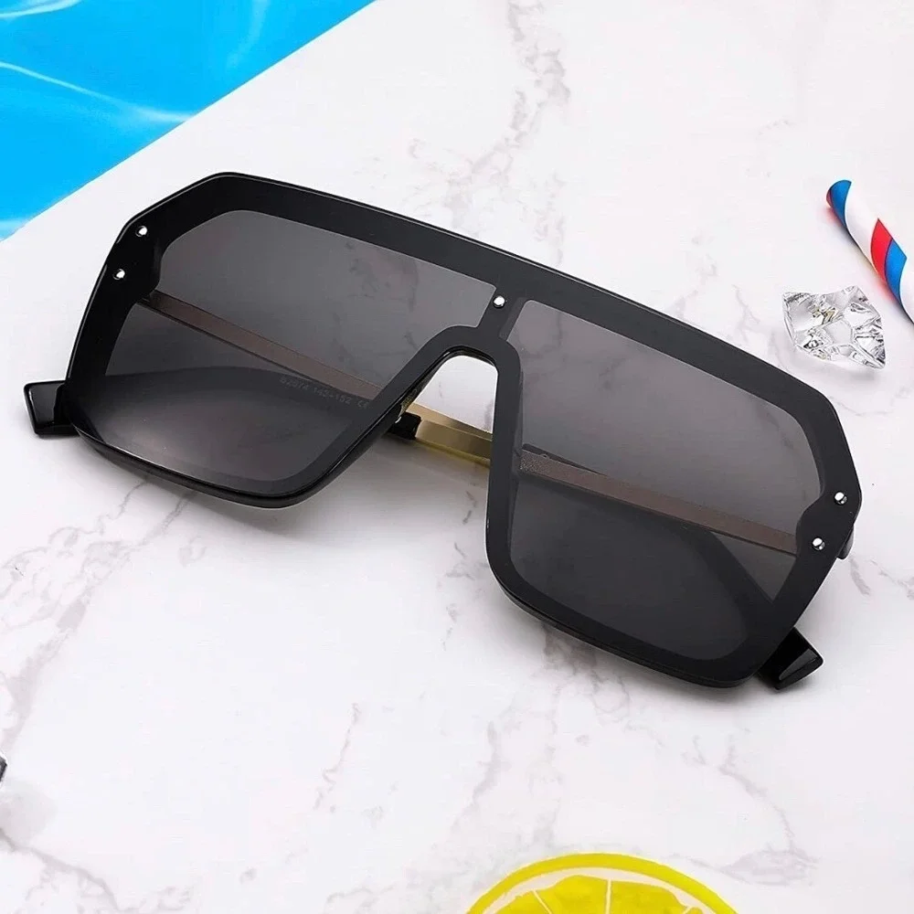 Square Street Wear UV400 Protection New Elegant Men Trendy‎ Sunglasses Hip Hop